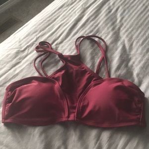 brand new maroon swim top